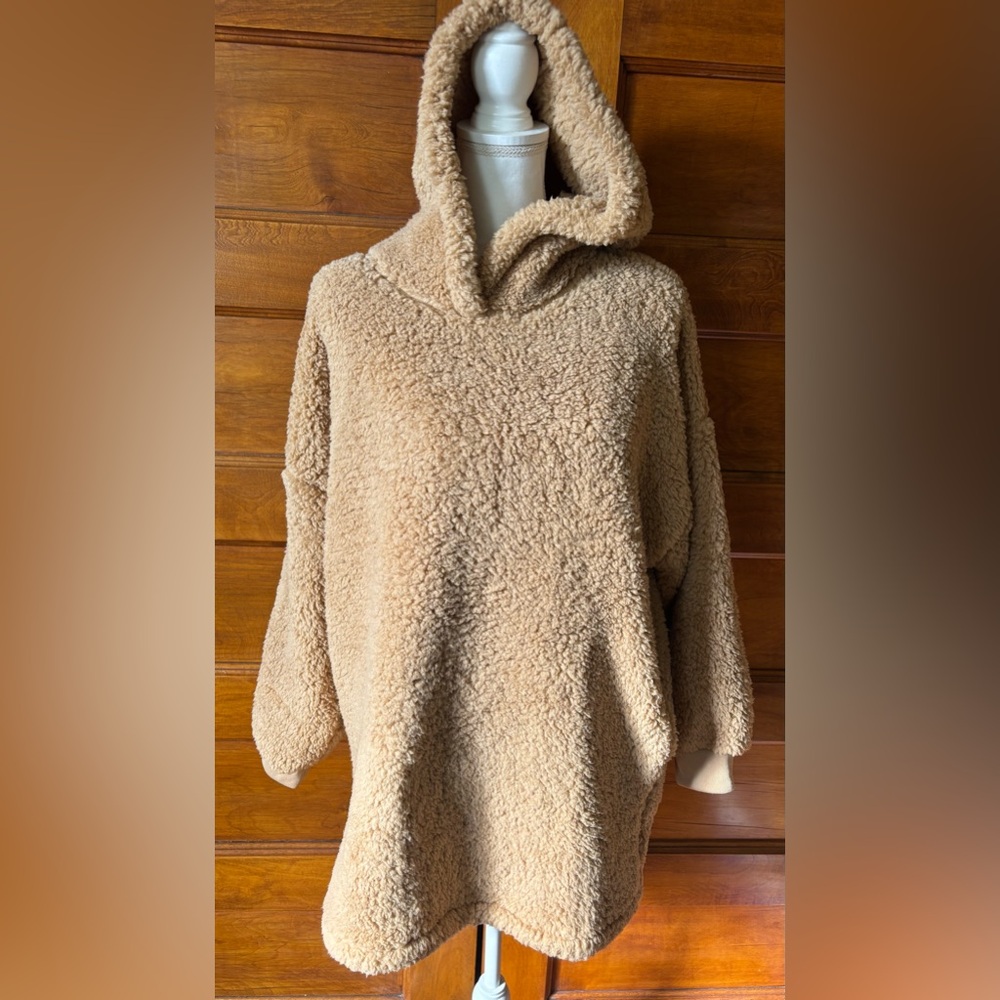 Gap Teen Teddy Fleece Hooded Pullover - Camel